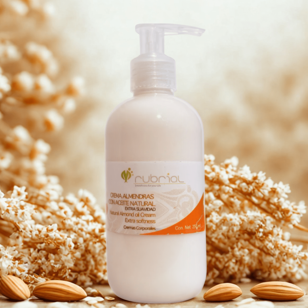 Crema de Almendras con Aceite Natural 250 ml - Rubrial USA