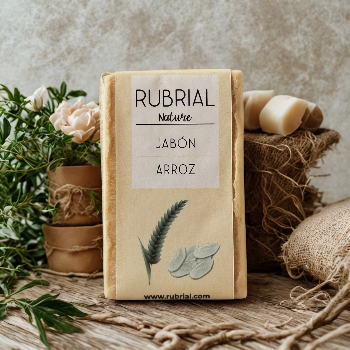 Artisanal Rice Soap – Natural Brightening & Luminous Glow