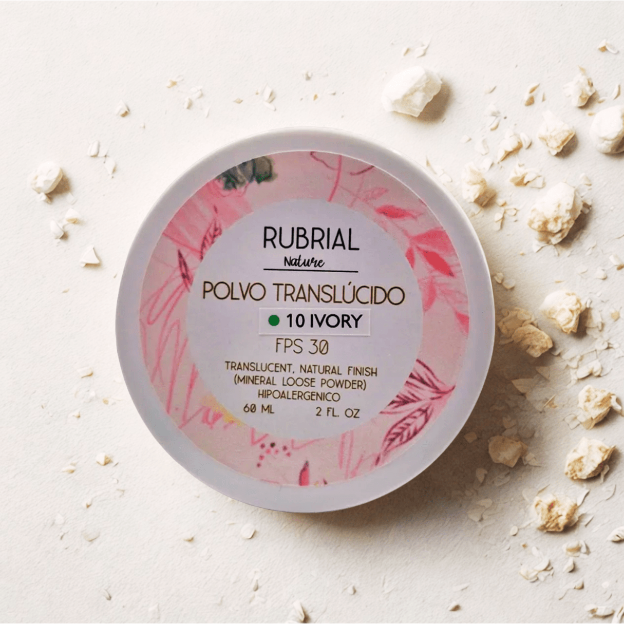 Protector Solar Translucido en Polvo FPS 30 Ivory 60 ml - Rubrial USA