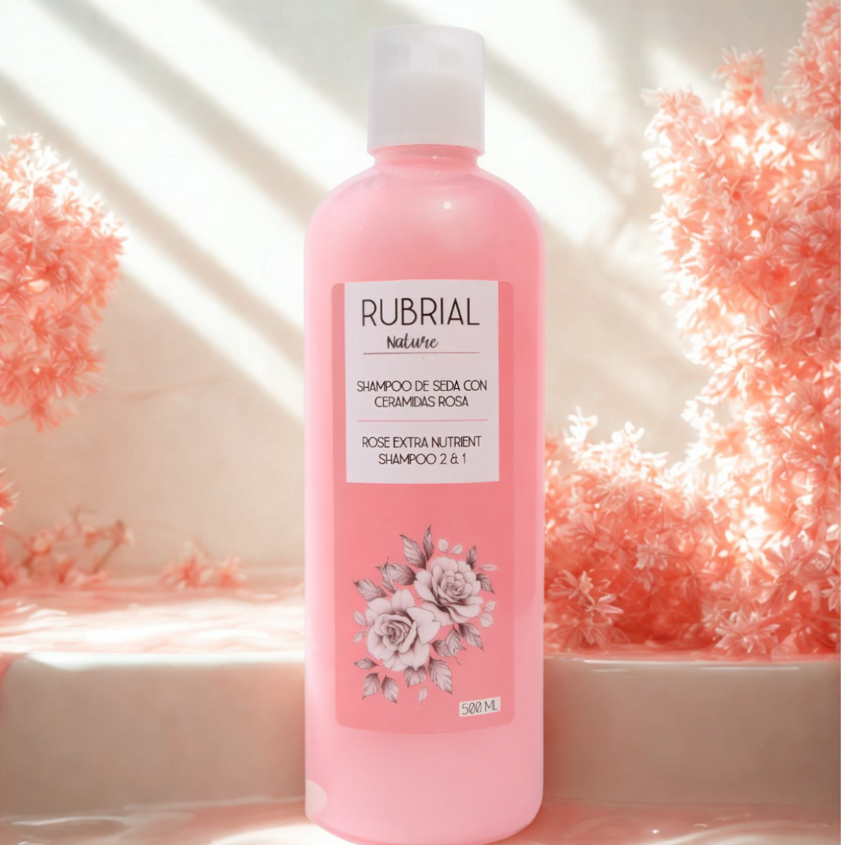 Shampoo de Seda con Cerámidas Rosas 500 ml
