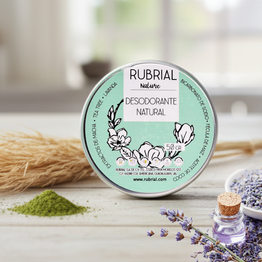 Desodorante Natural Rubrial 50g | Frescura Duradera y Protección Suave