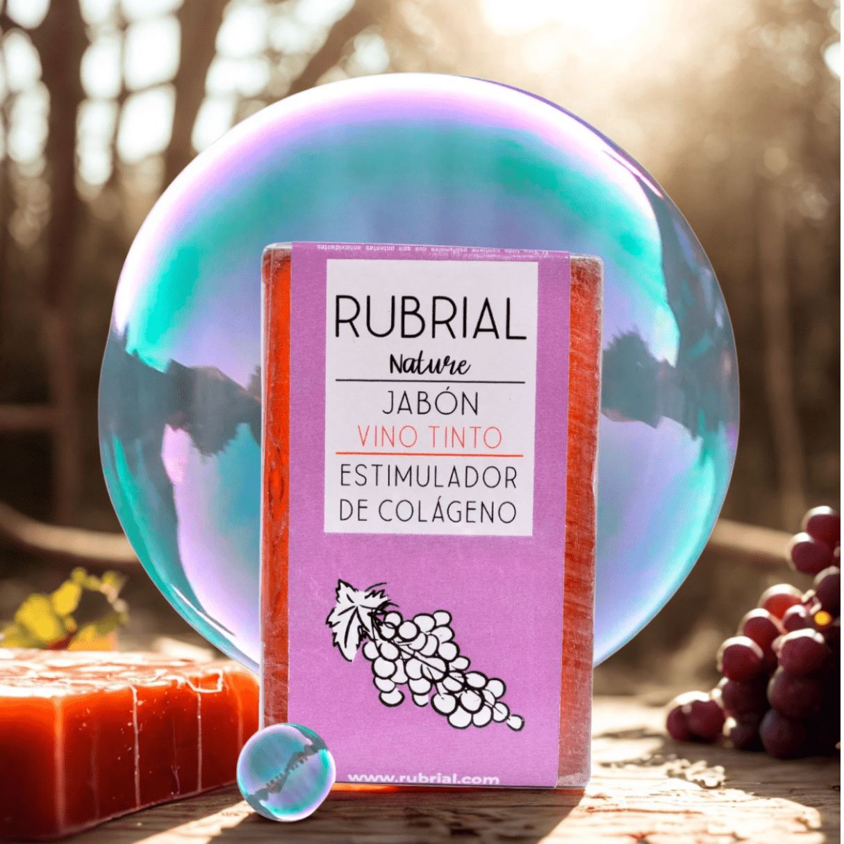 Jabón Vino Tinto 100 gmrs - Rubrial USA
