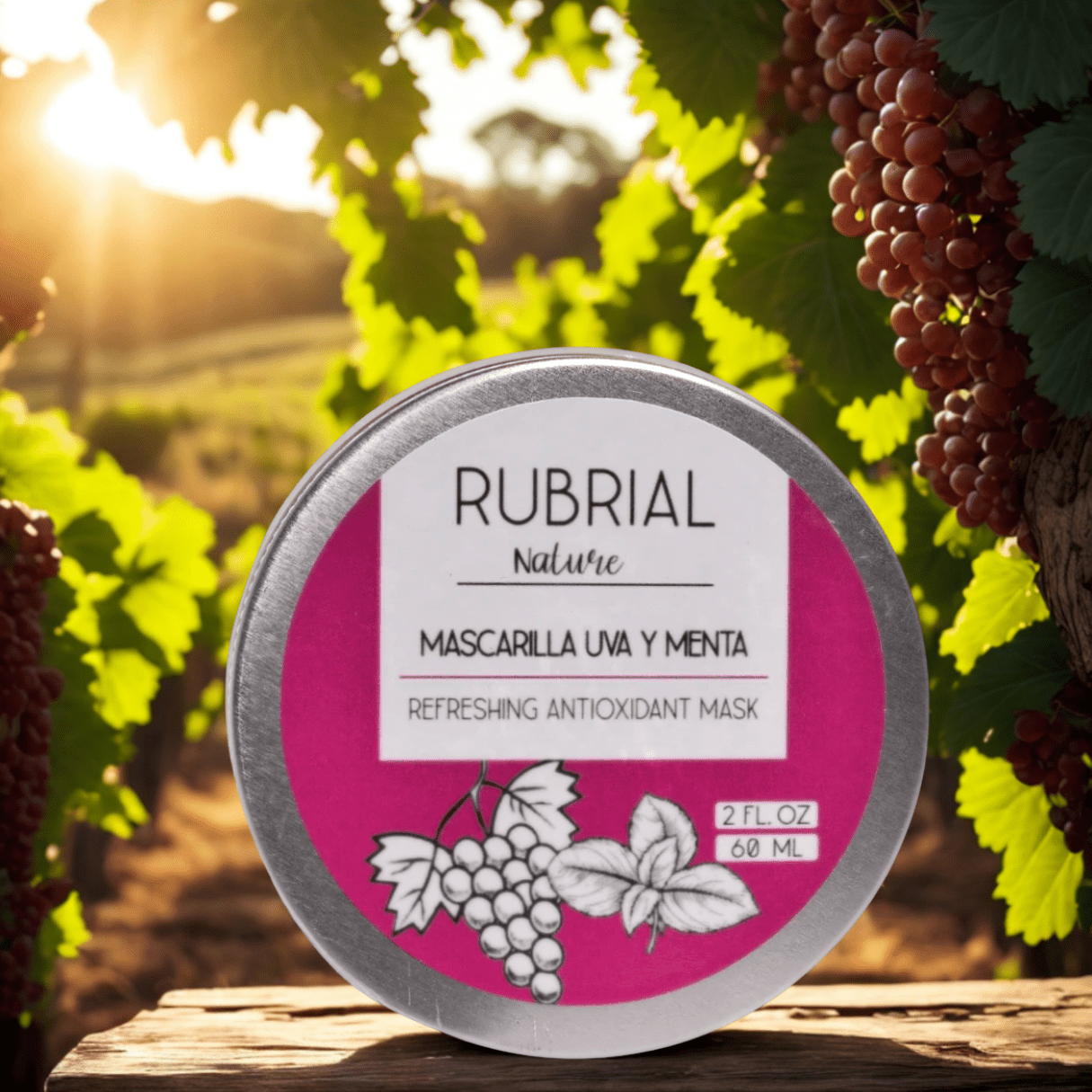 Mascarilla Uva y Menta 60 grms - Rubrial USA