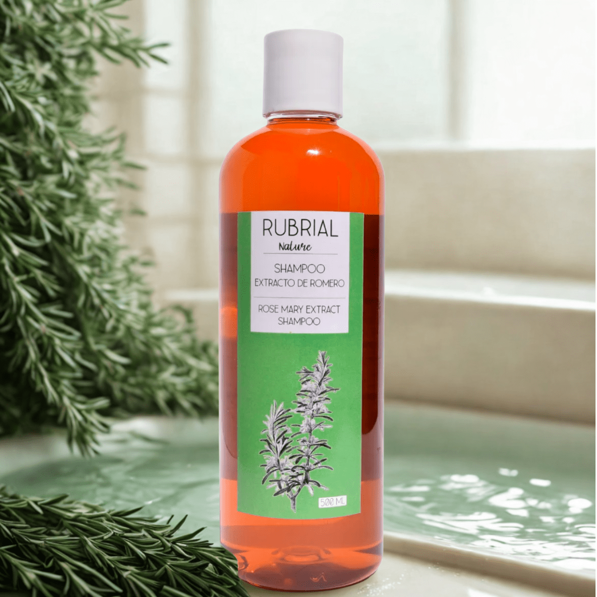 Shampoo Extracto de Romero 500 ml - Rubrial USA